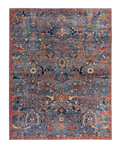 Adorn Hand Woven Rugs Serapi M1999 9'x11'9" Area Rug In Light Blue