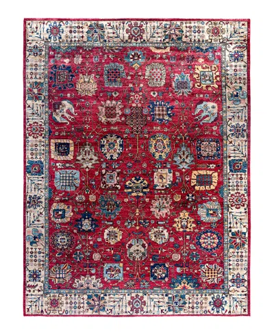 Adorn Hand Woven Rugs Serapi M1999 9'x12'1" Area Rug In Pink