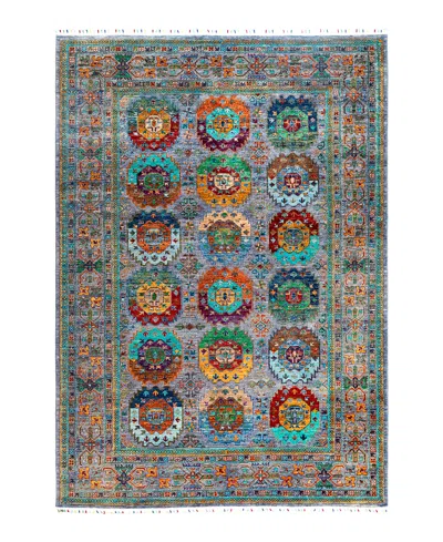 Adorn Hand Woven Rugs Tribal M1993 6'9"x9'6" Area Rug In Gray