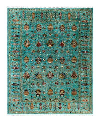 Adorn Hand Woven Rugs Tribal M1999 8'1"x10'3" Area Rug In Green