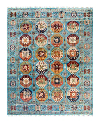 Adorn Hand Woven Rugs Tribal M1999 8'2"x10'4" Area Rug In Light Blue