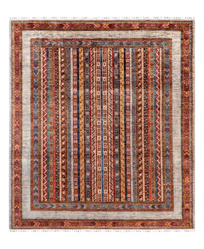 Adorn Hand Woven Rugs Tribal M1999 8'3"x9'6" Area Rug In Gray