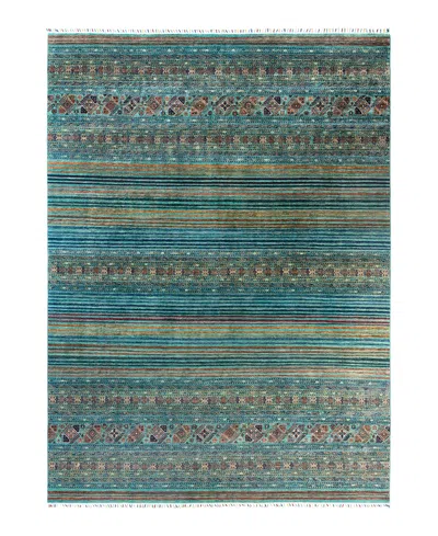 Adorn Hand Woven Rugs Tribal M1999 8'8"x11'11" Area Rug In Aqua