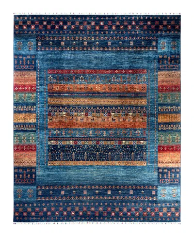 Adorn Hand Woven Rugs Tribal M1999 9'2"x11'8" Area Rug In Blue