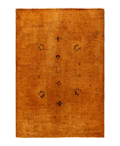 Adorn Hand Woven Rugs Vibrance M1353 4'2''x6'2'' Area Rug In Brown