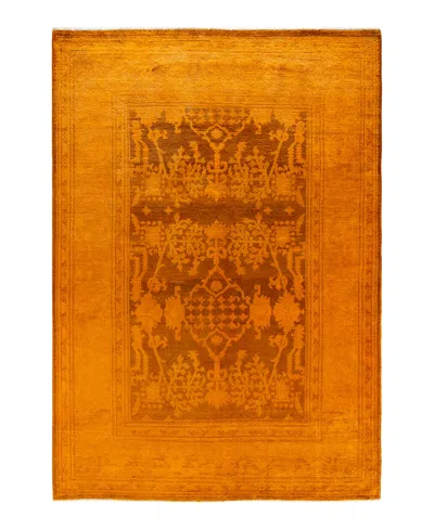 Adorn Hand Woven Rugs Vibrance M1424 5'3''x7'6'' Area Rug In Orange