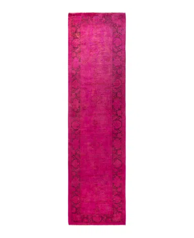 Adorn Hand Woven Rugs Vibrance M1504 3'x11'5'' Runner Area Rug In Pink