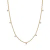 Adornia 14k Gold Cz Plated Droplet Curb Chain Necklace In Gold