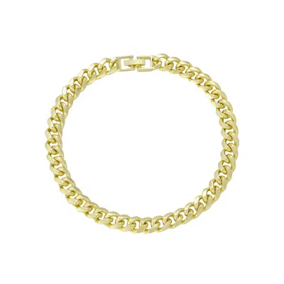ADORNIA 14K GOLD PLATED 10" 8MM CHUNKY CURB CHAIN ANKLET