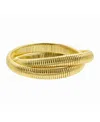 Adornia 14k Gold-plated 2-layer Omega Chain Bracelet In Gold