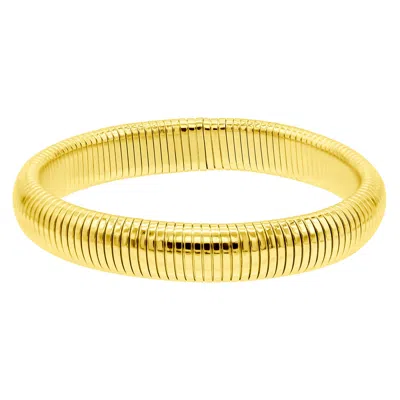 ADORNIA 14K GOLD PLATED .5" TALL OMEGA BRACELET