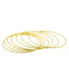 ADORNIA 14K GOLD-PLATED 7-PIECE SKINNY BANGLE SET