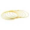 Adornia 14k Gold-plated 7-piece Skinny Bangle Set In Gold