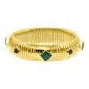Adornia 14k Gold-plated Tall Omega Bracelet With Color Stone In Gold
