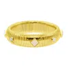 ADORNIA 14K GOLD PLATED .75" TALL OMEGA BRACELET WITH STONE