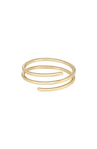 Adornia 14k Gold Plated Adjustable Coiled Band Ring