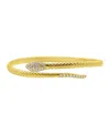 Adornia 14k Plated Pearl Cuff Bracelet In Gold