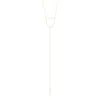 Adornia 14k Gold Plated Adjustable Cz Heart Y-necklace In Gold