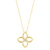 Adornia Floral Pendant Necklace In Gold