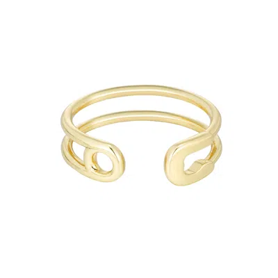 Adornia 14k Gold Plated Adjustable Safety Band Ring
