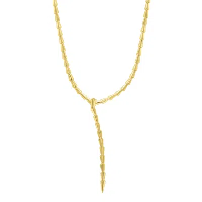Adornia 14k Gold Plated Adjustable Serpent Lariat Y-necklace