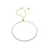 Adornia White Rhodium Plated Swarovski Crystal Accented Lariat Bracelet In Gold