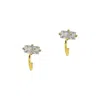 Adornia 14k Gold Plated Baguette Huggie Hook Hoops In Gold