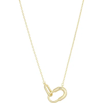 Adornia 14k Gold Plated Carabiner Pendant Necklace