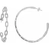 Adornia 14k Gold Plated Chain Link Hoop Earrings In Metallic
