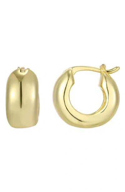 Adornia 14k Gold Plated Chubby Hoop Earrings