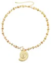 Adornia 14k Gold Plated Chunky Shell Pendant Necklace