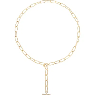 Adornia 14k Gold Plated Chunky Slide Toggle Necklace