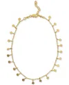Adornia 14k Gold-plated Confetti Charm Ankle Bracelet In Gold