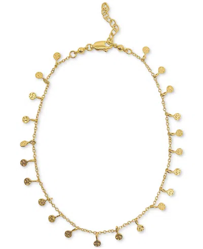 Adornia 14k Gold-plated Confetti Charm Ankle Bracelet
