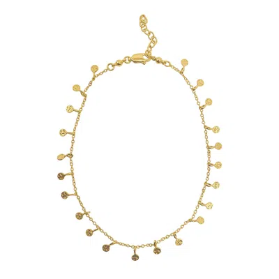 Adornia 14k Gold Plated Confetti Charm Dangle Anklet