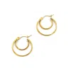 Adornia Crescent Midi Hoops Earrings In Gold