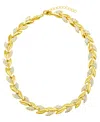 Adornia Crystal Leaf Necklace In Gold