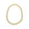 Adornia 14k Gold Plated Crystal Link Chain Necklace In Gold