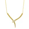 ADORNIA 14K GOLD PLATED CRYSTAL WRAP SNAKE NECKLACE