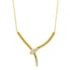 Adornia Crystal Snake Pendant Necklace In Gold