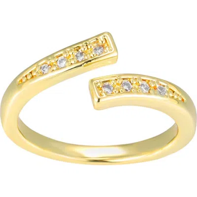 Adornia 14k Gold Plated Cubic Zirconia Bypass Toe Ring