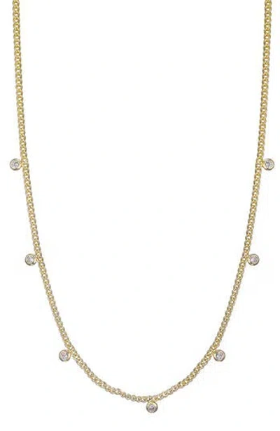 Adornia 14k Gold Plated Cubic Zirconia Droplet Necklace