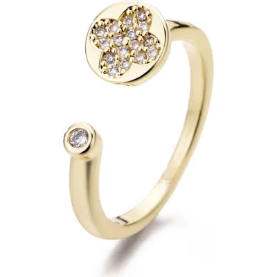 Adornia 14k Gold Plated Cubic Zirconia Open Band Ring
