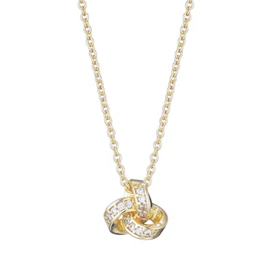 Adornia 14k Gold Plated Cz Braided Knot Necklace
