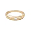 Adornia 14k Gold Plated Cz Chubby Band Ring In Gold