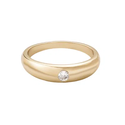 Adornia 14k Gold Plated Cz Chubby Band Ring