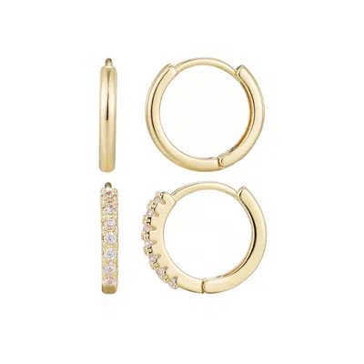 Adornia 14k Gold Plated Cz Earring Set