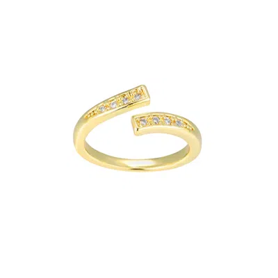 Adornia 14k Gold Plated Cz Floating Bands Open Adjustable Toe Ring