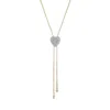 Adornia Cubic Zirconia Heart Bolo Necklace In Gold
