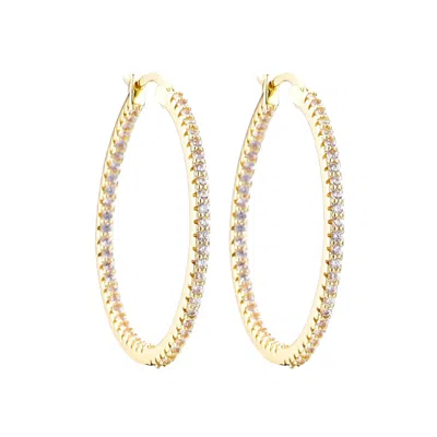Adornia 14k Gold Plated Cz Infinity Hoop Earrings